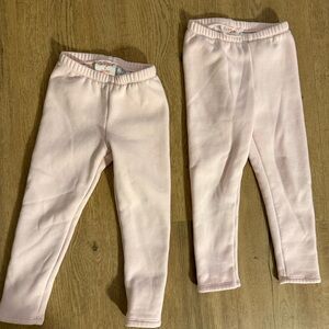 Cozy Fleece Pink Toddler Girls Leggings 3T bundle